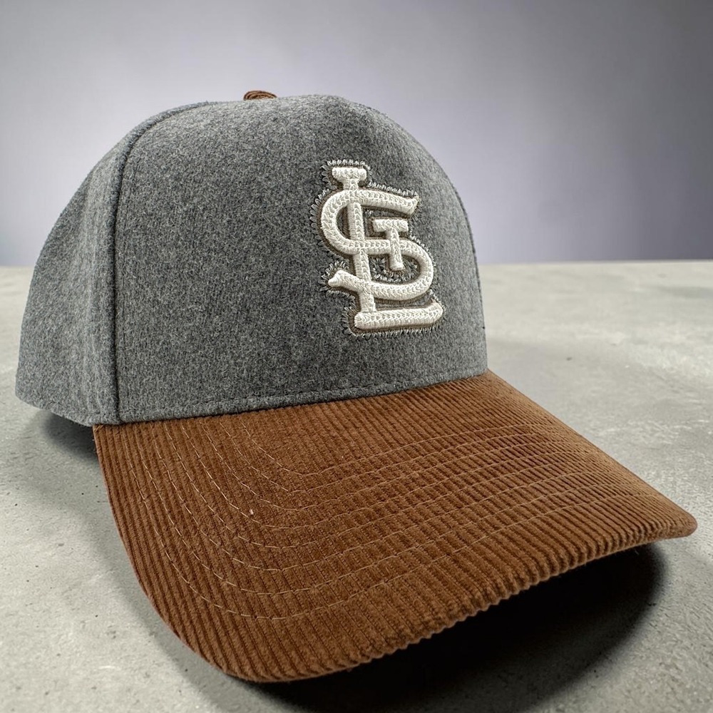 St. Louis Cardinals Mitchell & Ness Pro Pinch Snapback Hat Corduroy Brim Cap NEW
